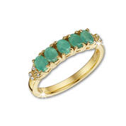 mystical forest emerald and zircon ring UK MFEZR a main