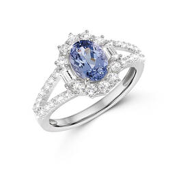 shimmering embrace tanzanite silver ring UK SETZR a main