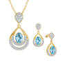 Birthstone Necklace Earring Set UK BSTDS c march