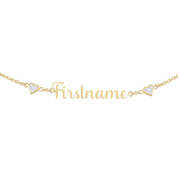 personalised name diamond necklace UK PSDN b two