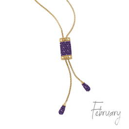 birthstone fire bolo necklace UK BFBN c three