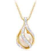 loves embrace pearl diamond pendant UK LEPDP a main