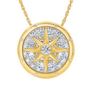 Id be Lost Without You Compass Pendant 10560 0019 b front