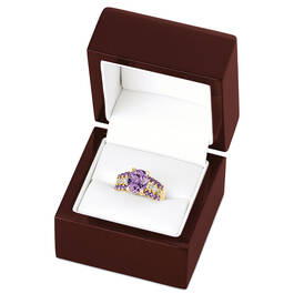 royal beauty amethyst diamond 9ct gold r UK AMYR b two