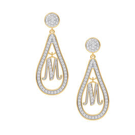Diamond Initial Earrings 10752 0017 c initial m