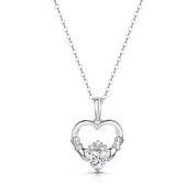 cz claddagh pendant UK CLAGP a main