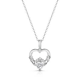cz claddagh pendant UK CLAGP a main
