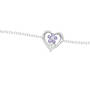 Silver Amethyst Flower Bracelet UK SAFB a main