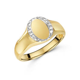 sterling silver gilt signet ring UK SSGSR a main