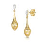 golden teardrop twist marquise cz earrings UK GTME a main
