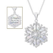 daughter diamond snowflake pendant UK DDSFP a main