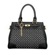 Personalized Initial Black Handbag UK IPBBS2 b main