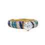 Blue Wave Personalised Swirl Ring, Blue Wave Personalized Swirl Ring 11022 0019 b ring