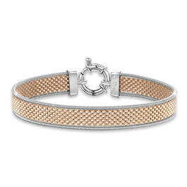 italian silver woven bracelet UK ISWB a main