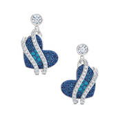 1898 HEART OF OCEAN EARRINGS UK HOOSEL a main