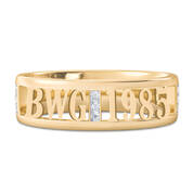Personalized Birth Year Initial Ring 10131 0019 b sideview