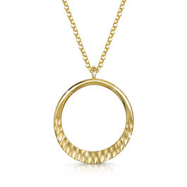 gold aura diamond cut pendant with free earrings UK GODPE a main