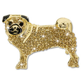 pug crystal brooch UK PGBRO a main