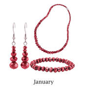 mystic glow birthstone jewellery set UK MGBJS a jan