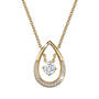 golden solitaire teardrop pendant UK GSTP a main