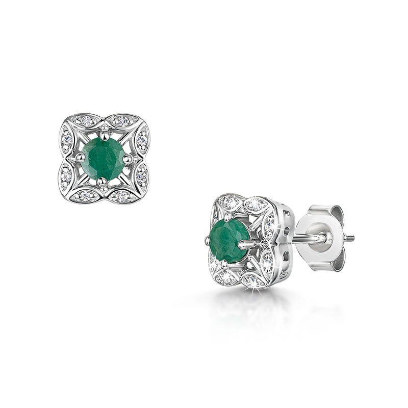 emerald fortune earrings UK EFE a main