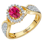 beautiful romance ring with created ruby UK LGRR a main