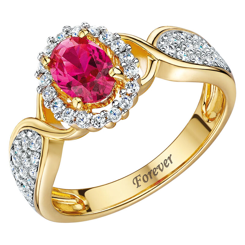 beautiful romance ring with created ruby UK LGRR a main