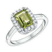 octo peridot topaz silver ring UK OPTSR a main