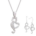 kitty love pendant and earring set UK KLPES a main