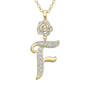 Diamond Rose Initial Pendant with Free Matching Earrings, Diamond Rose Initial Pendant 12023 0016 g pendant