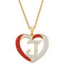 diamond initial heart pendant UK DINHP a main