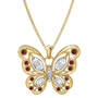 the birthstone butterfly pendant UK BSBUP g seven
