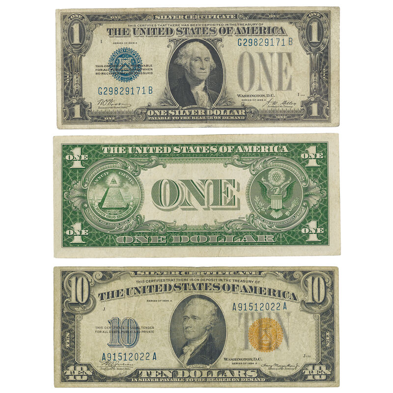 the us silver certificate collection UK USCS a main