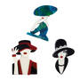 the chic art deco brooch set UK CADBS a main