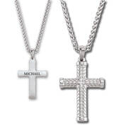men s personalised divine links cross with free matching chain UK MDLCC b two