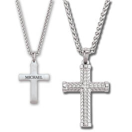 men s personalised divine links cross with free matching chain UK MDLCC b two