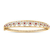 I Love You Ruby Diamond Bangle UK LYRDB a main