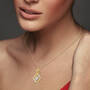 Love Spiral Diamond Pendant Earrings 10946 0014 n model pendant