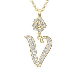 Diamond Rose Initial Pendant 12023 0016 s pendant