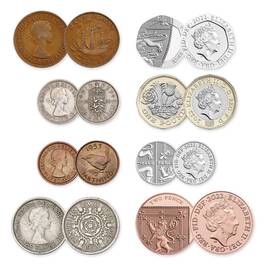 the complete first and last uncirculated coins of elizabeth ii UK EFL c three