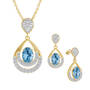 Birthstone Necklace Earring Set UK BSTDS l december