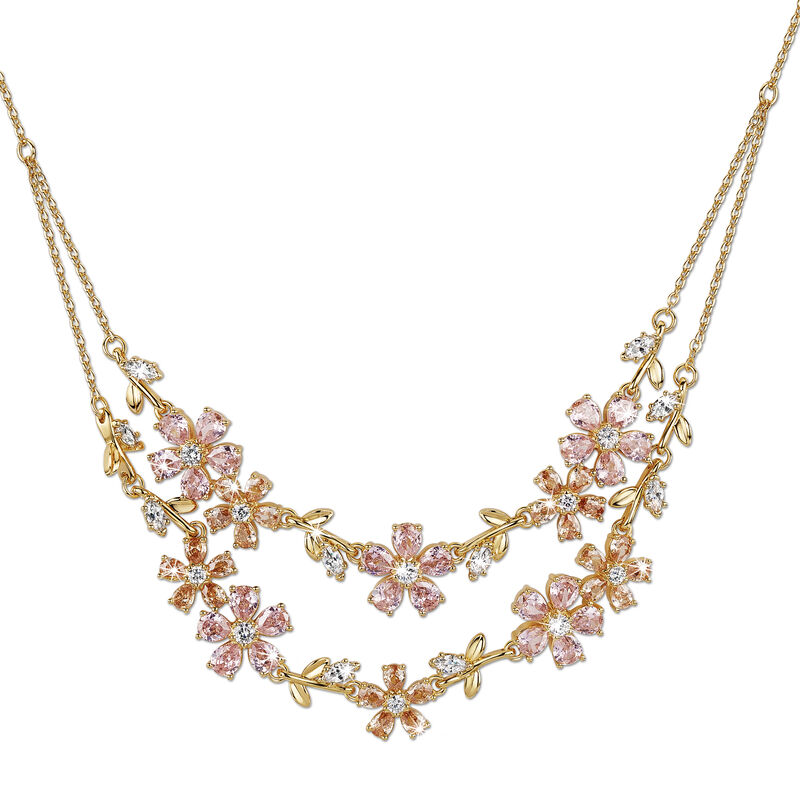 blushing blooms layered necklace UK BBLN a main