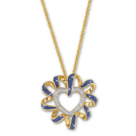 heart swirl birthstone pendant UK HSBP i nine