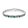 Personalized Black Diamond and Birthstone Bracelet 10776 0019 e may