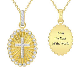 Light of the World Diamond Cross Pendant 10706 0014 a main