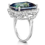 shimmering sea mystic topaz ring UK SSMTR b two