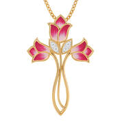 Beauty Surrounds Us Floral Cross Pendant 10205 0010 a main