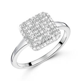 square pave cz silver ring UK SQUSR a main