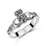 claddagh marcasite silver ring UK CLAMR a main