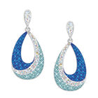 blue wave crystal drop earrings UK BWCE3 a main